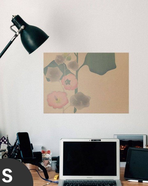 Hattan Art Poster Korin Art Poster Hollyhock / HP-00141