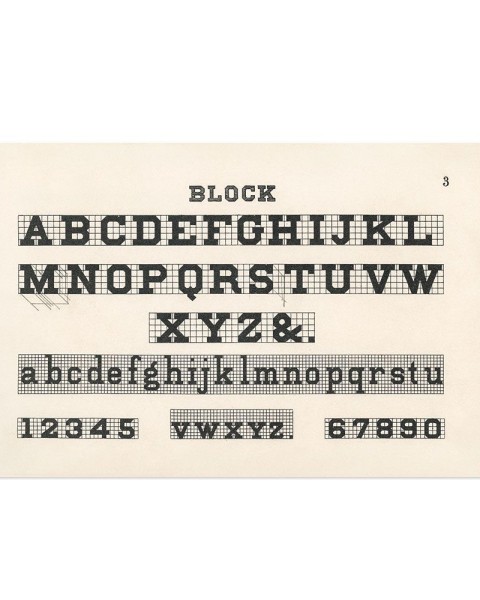 Hattan Art Poster Block Calligraphy Fonts / HP-00003