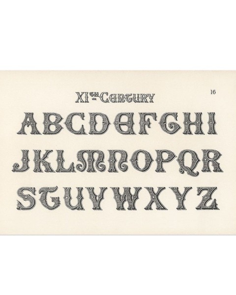 Hattan Art Poster 11th Century Calligraphy Fonts / HP-00004