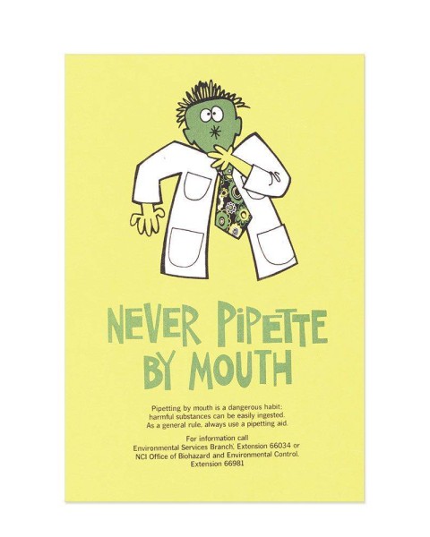 Hattan Art Poster Never Pipette by Mouth / HP-00087
