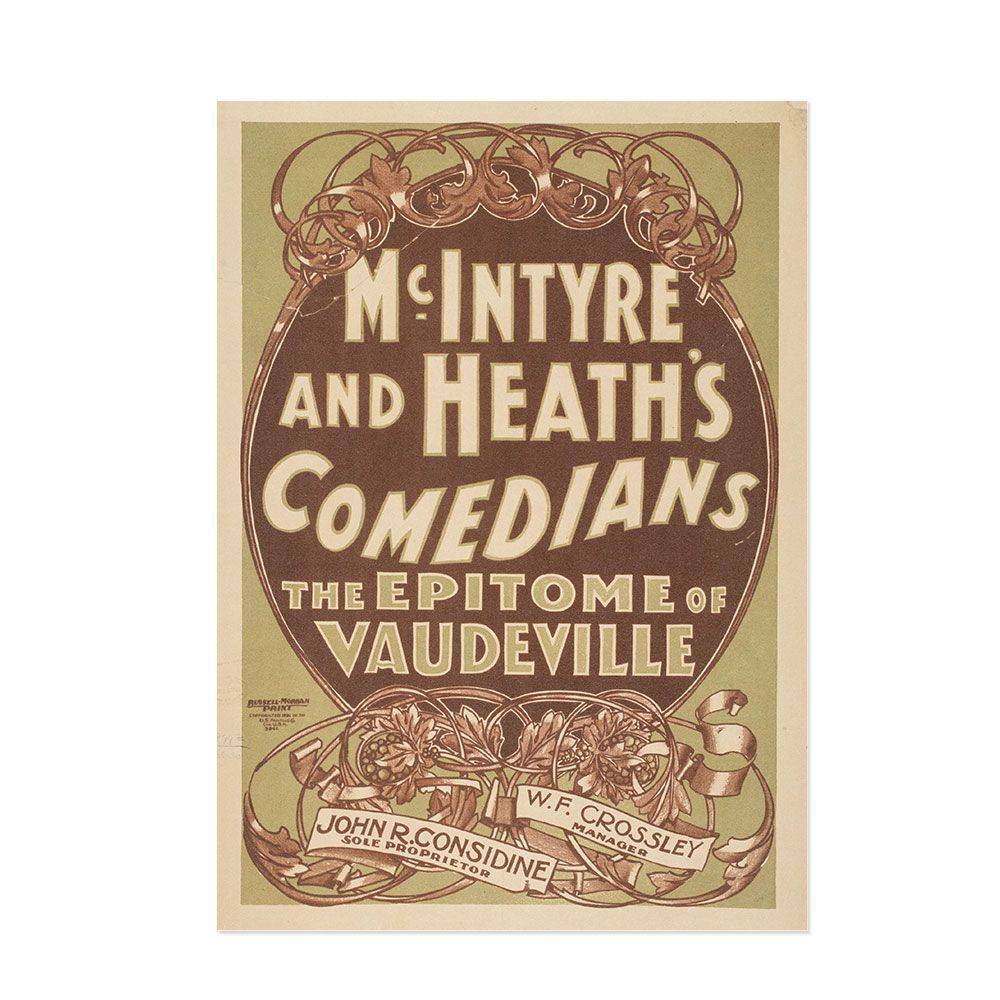 Hattan Art Poster Comedians The Epitome of Vaudeville / HP-00118