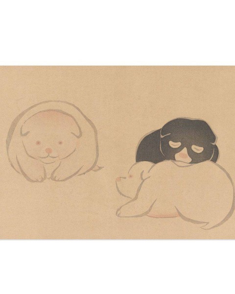 Hattan Art Poster Korin Art Poster Puppy / HP-00140