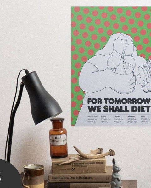 Hattan Art Poster For Tomorrow We Shall Diet / HP-00081