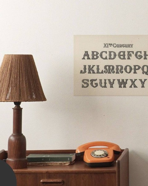 Hattan Art Poster 11th Century Calligraphy Fonts / HP-00004