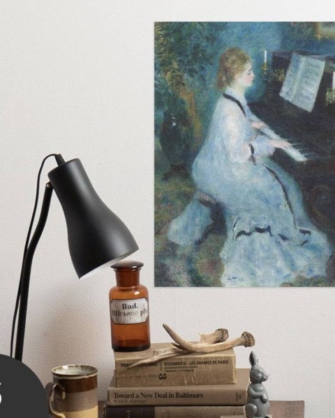 Hattan Art Poster Renoir Woman at the Piano / HP-00137