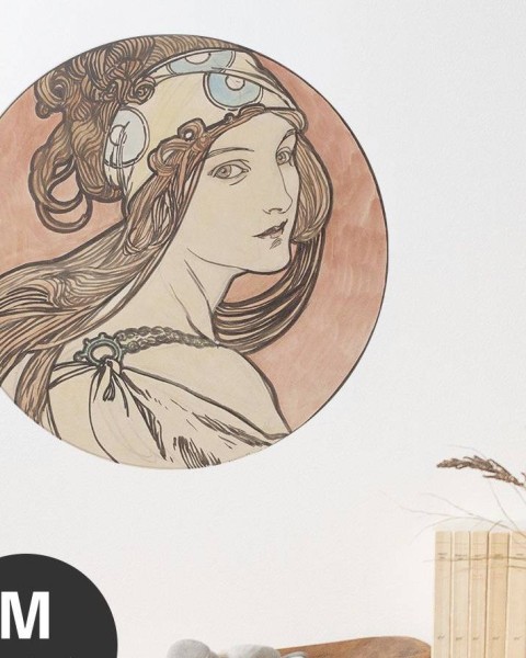 Hattan Art Poster Mucha Vitrail pour la façade / HP-00183