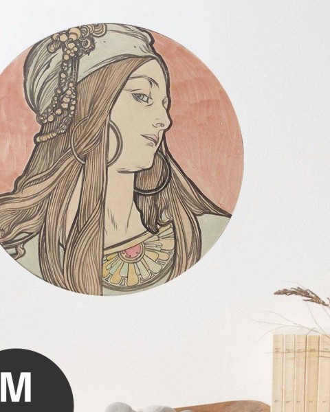 Hattan Art Poster Mucha Vitrail pour la façade / HP-00184