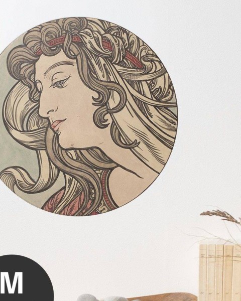 Hattan Art Poster Mucha Vitrail pour la façade / HP-00186