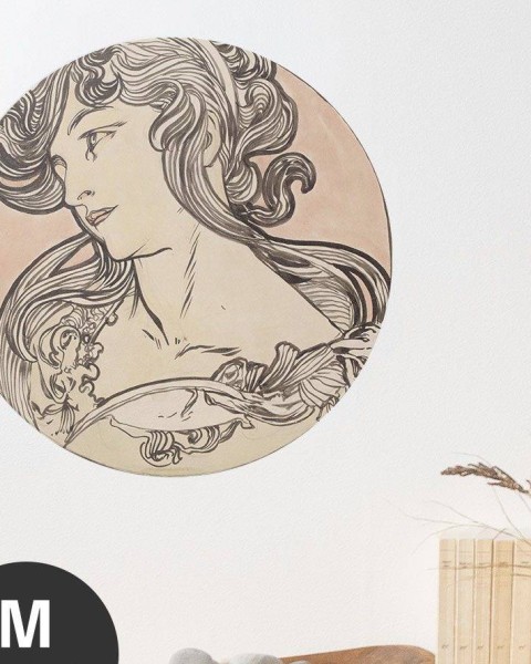 Hattan Art Poster Mucha Vitrail pour la façade / HP-00187