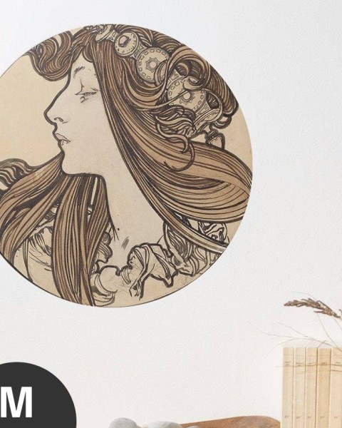 Hattan Art Poster Mucha Vitrail pour la façade / HP-00189
