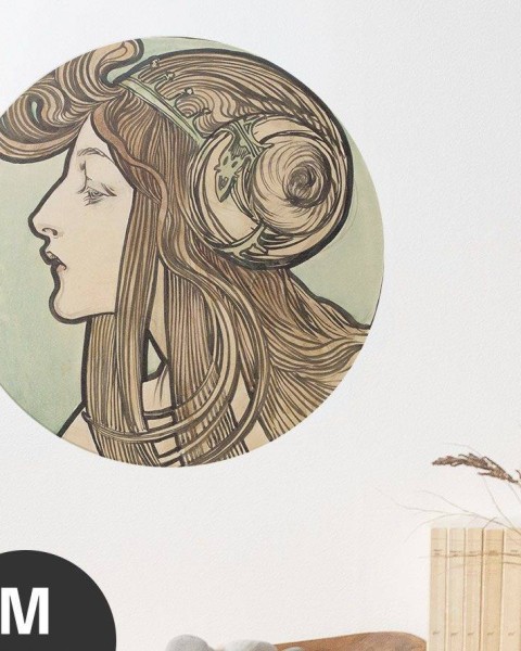 Hattan Art Poster Mucha Vitrail pour la façade / HP-00190