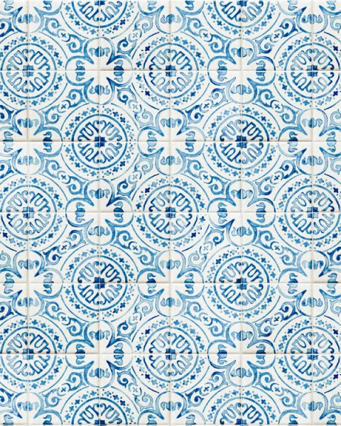[Hatte Me] REMOVABLE AND REUSABLE WALLPAPER REMAKE SHEET-ANTIQUE TILE PATTERN (65cm x 3m) / ATHO-01