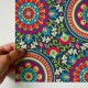 [Hatte Me] REMOVABLE AND REUSABLE WALLPAPER REMAKE SHEET-BOHO PATTERN (65cm x 3m) / BOHO-A1m Blue mini