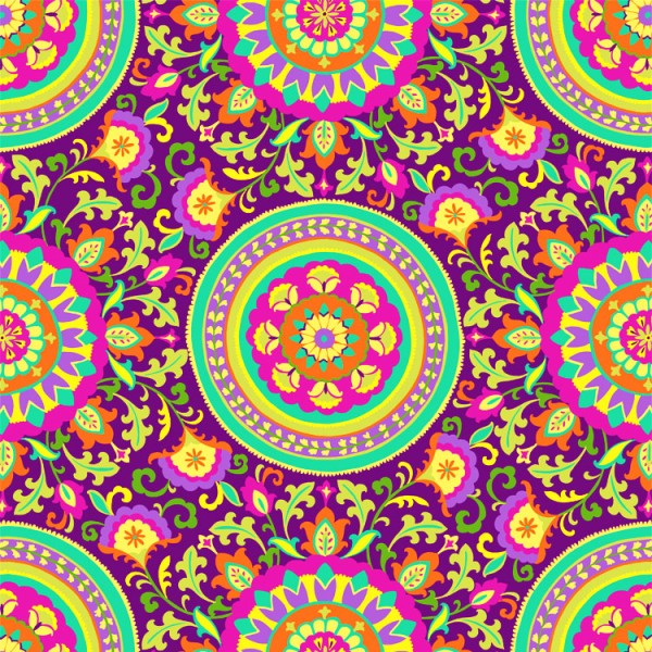[Hatte Me] REMOVABLE AND REUSABLE WALLPAPER REMAKE SHEET-BOHO PATTERN (65cm x 3m) / BOHO-A3 Purple