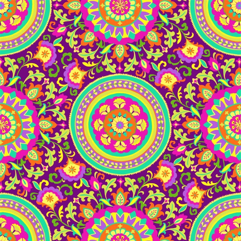 [Hatte Me] REMOVABLE AND REUSABLE WALLPAPER REMAKE SHEET-BOHO PATTERN (65cm x 3m) / BOHO-A3 Purple