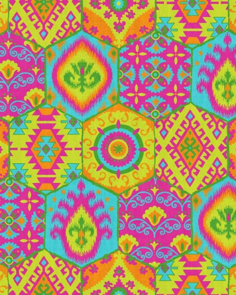 [Hatte Me] REMOVABLE AND REUSABLE WALLPAPER REMAKE SHEET-BOHO PATTERN (65cm x 3m) BOHO-B1 Green Pink