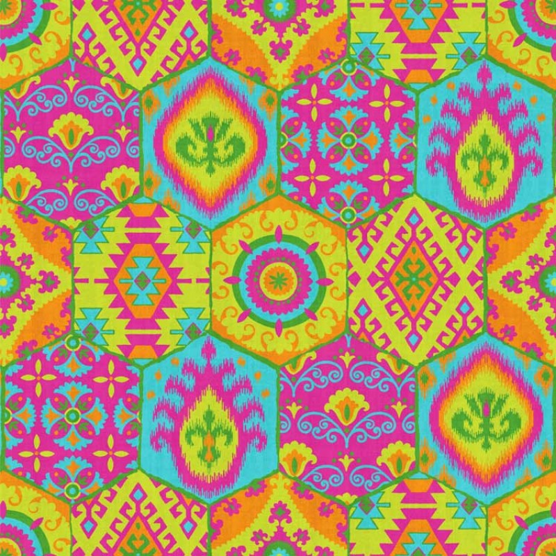 [Hatte Me] REMOVABLE AND REUSABLE WALLPAPER REMAKE SHEET-BOHO PATTERN (65cm x 3m) BOHO-B1 Green Pink