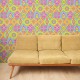 [Hatte Me] REMOVABLE AND REUSABLE WALLPAPER REMAKE SHEET-BOHO PATTERN (65cm x 3m) BOHO-B1 Green Pink