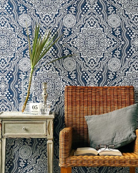 [Hatte Me] REMOVABLE AND REUSABLE WALLPAPER REMAKE SHEET-BOHO PATTERN (65cm x 3m) / BOHO-E5