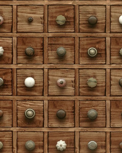 [Hatte Me] REMOVABLE AND REUSABLE WALLPAPER REMAKE SHEET-ANTIQUE DRAWER PATTERN (65cm x 3m) / HIKI-01