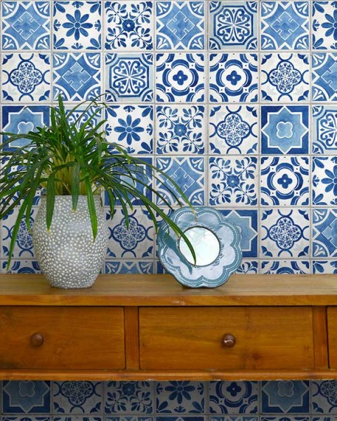 [HATTE ME] REMOVABLE AND REUSABLE WALLPAPER REMAKE SHEET-TILE PATTERN (65CM X 3M) TILE-01