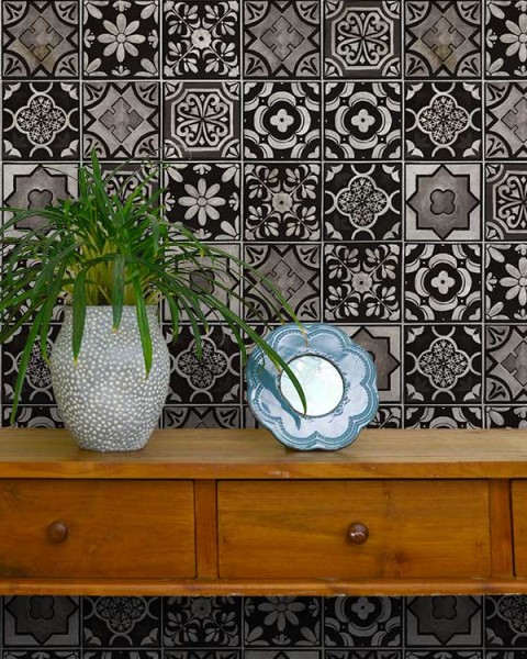 [Hatte Me] REMOVABLE AND REUSABLE WALLPAPER REMAKE SHEET-TILE PATTERN (65cm x 3m) / TILE-04