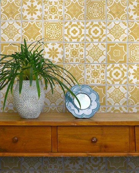 [Hatte Me] REMOVABLE AND REUSABLE WALLPAPER REMAKE SHEET-TILE PATTERN (65cm x 3m) / TILE-05