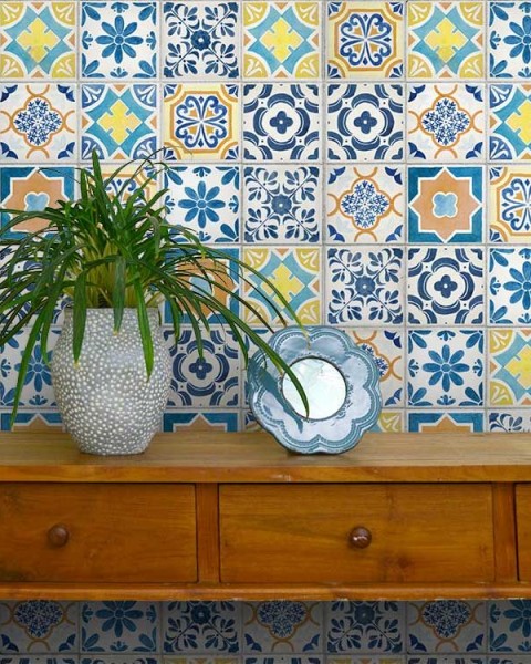 [Hatte Me] REMOVABLE AND REUSABLE WALLPAPER REMAKE SHEET-TILE PATTERN (65cm x 3m) / TILE-02 