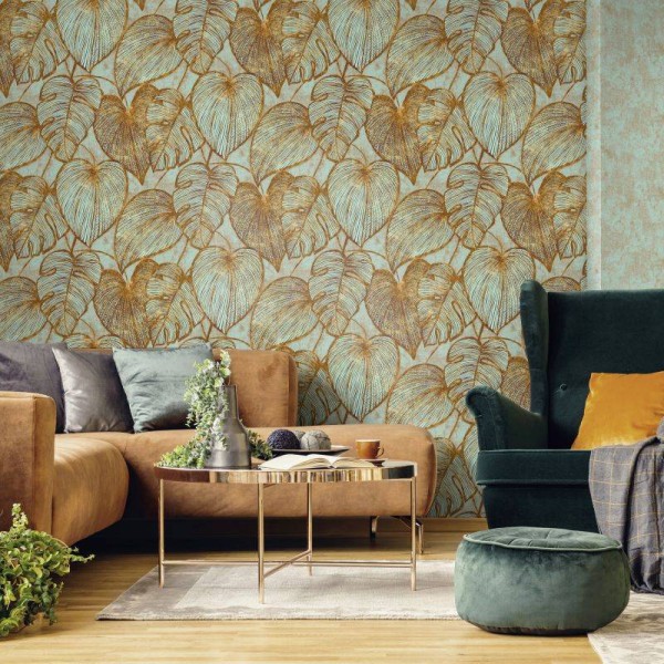 HOHENBERGER | 26943 | MONSTERA GOLD TEAL