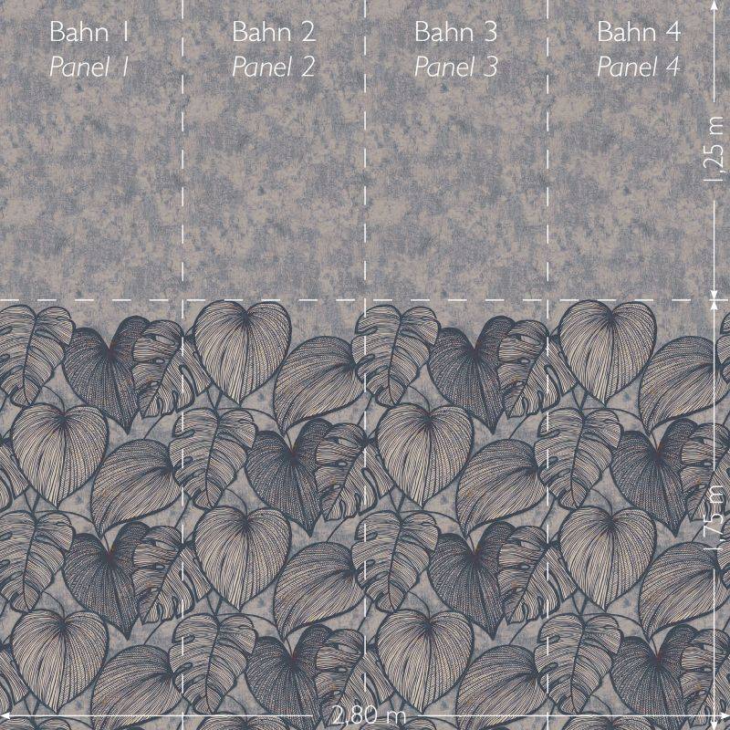 HOHENBERGER | 26980 | MONSTERA TWIN WALL NAVY ASH