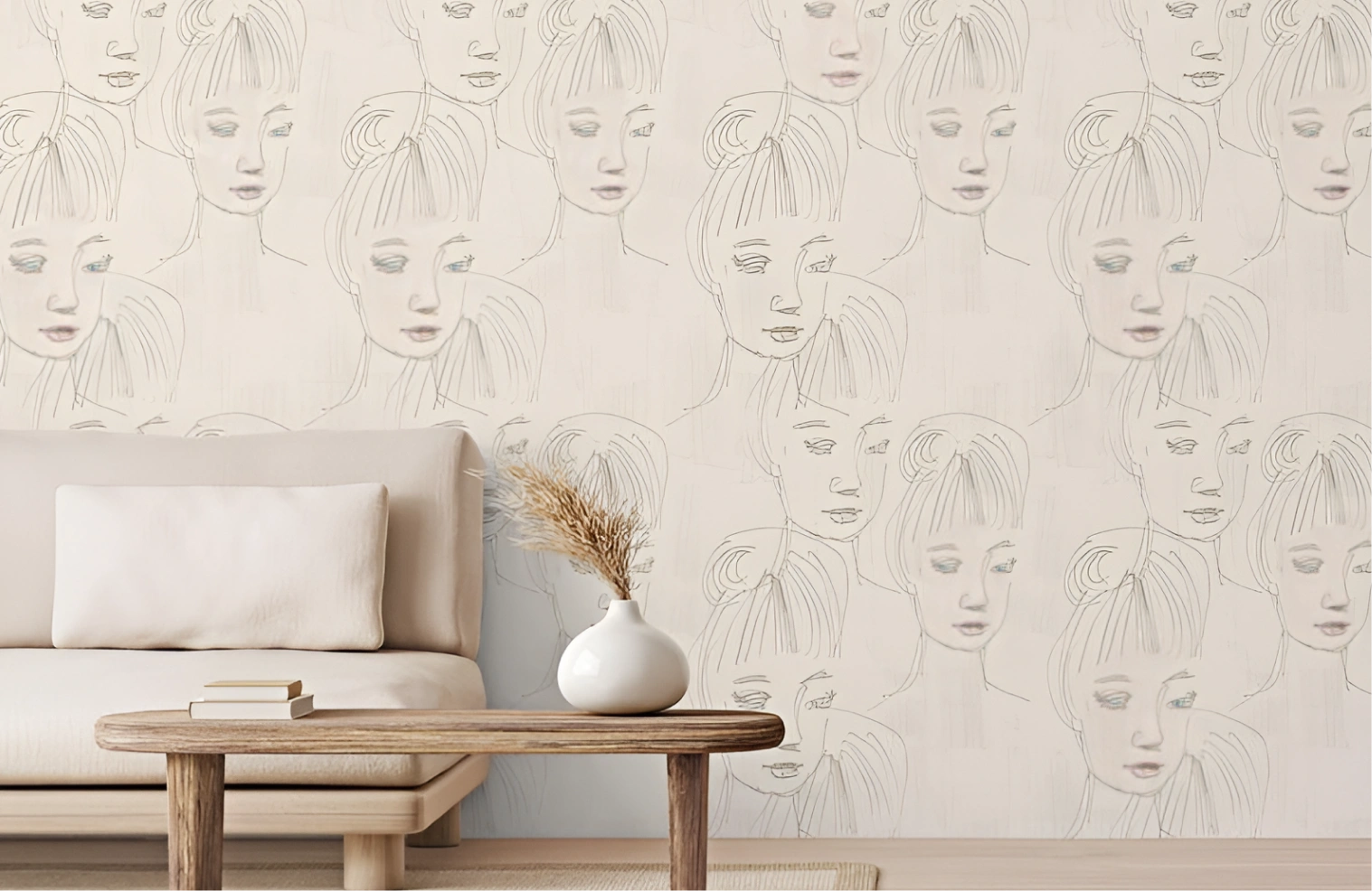 Beige Lily Wallpaper perfect for your home