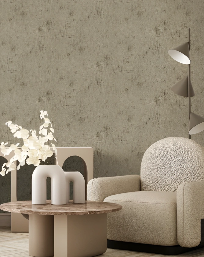 Minerva Brown Living room Space wallpaper