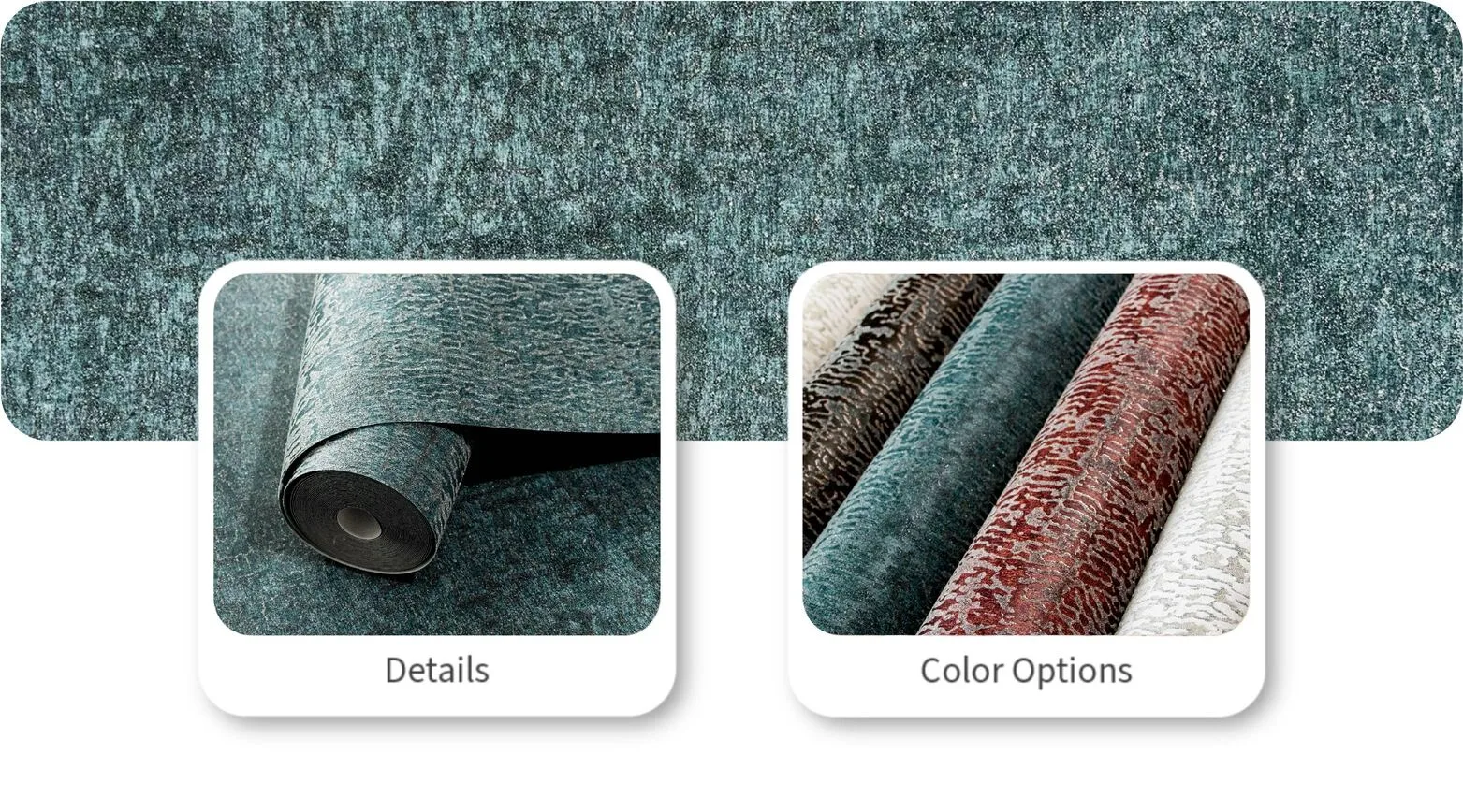 details and color options of feel collection
