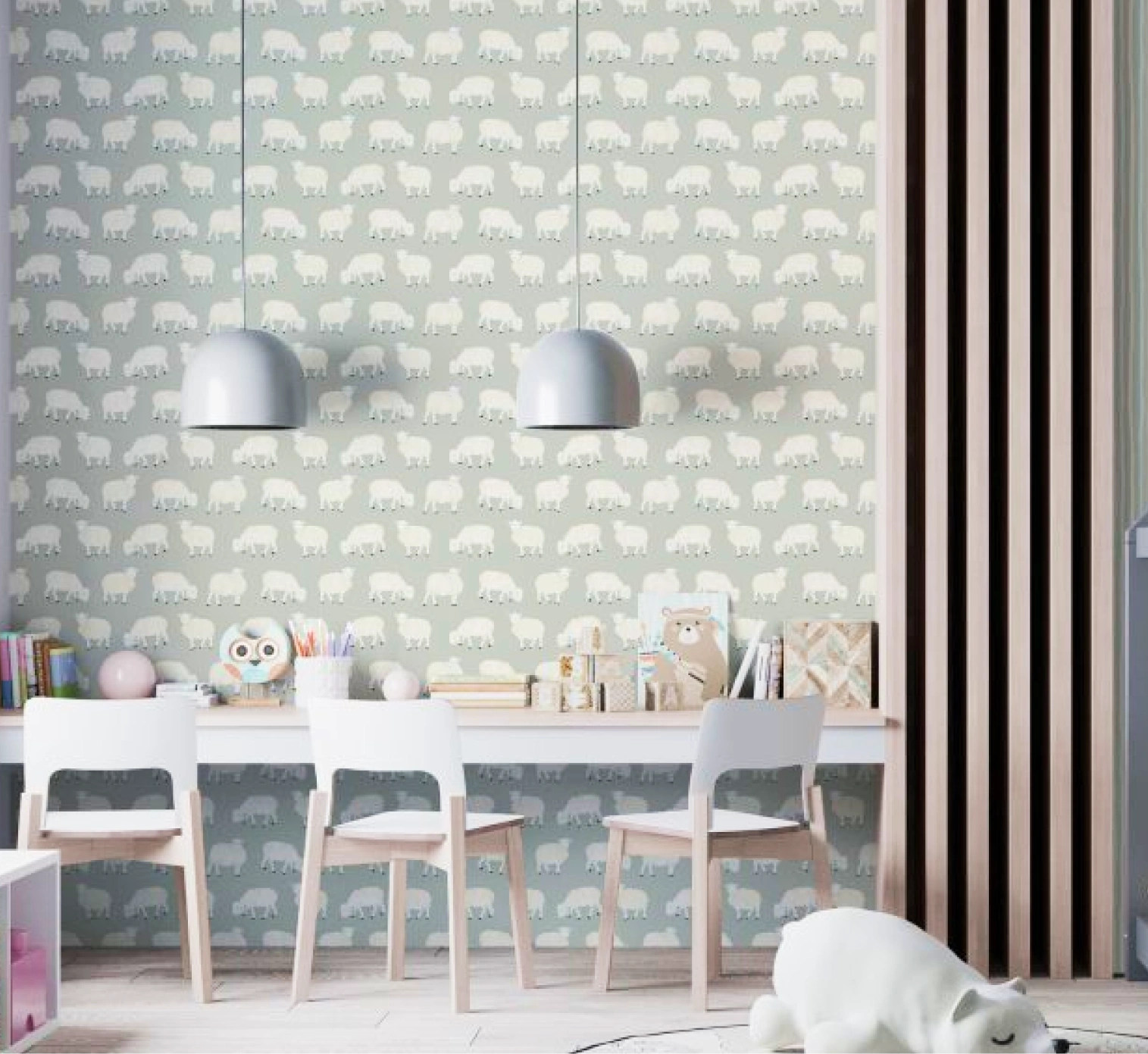 Animal Pattern Wallpaper perfect for kids room