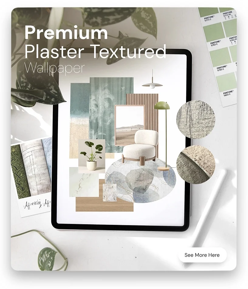 Check Premium Plaster Texture Wallpaper Design Collections