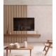 Light fluted panel with wallpaper, Honpo feature wall package