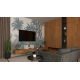 Light fluted panel with wallpaper, Honpo feature wall package