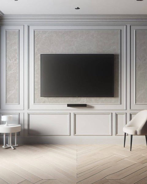 Wainscotting with wallpaper, Honpo feature wall package
