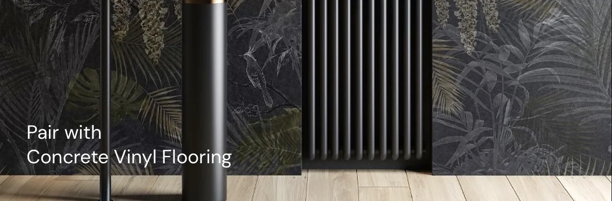 black tropical and vinyl floor