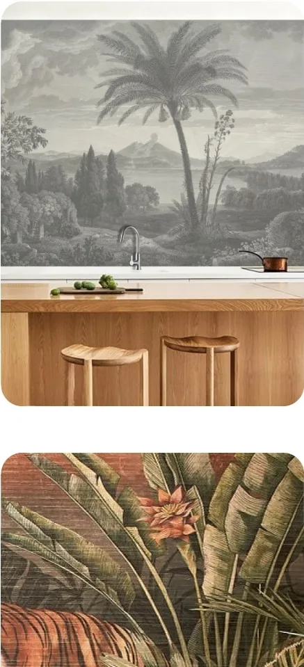 tropical colonial murals