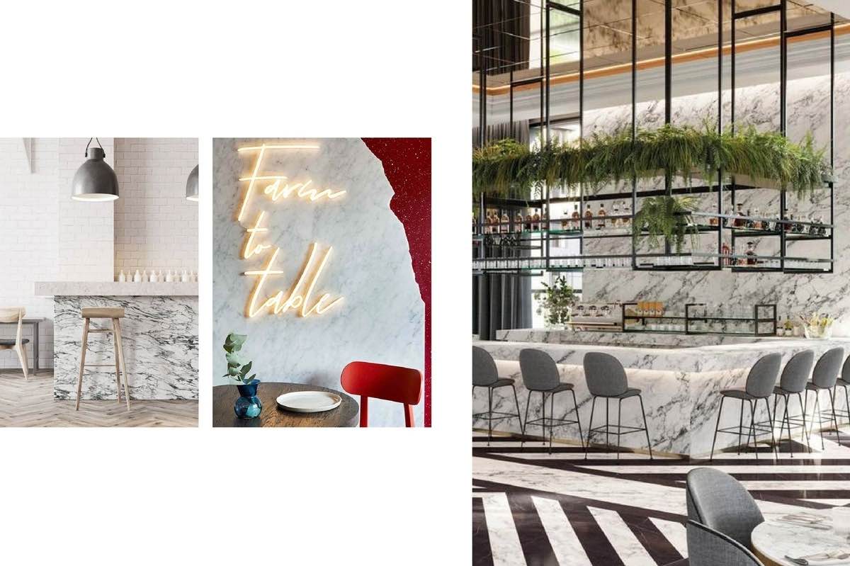 marble design for restaurant