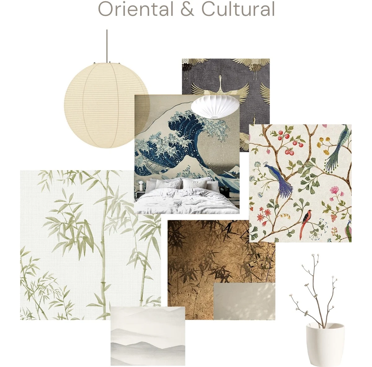 Oriental Cultural Interior Wallpaper