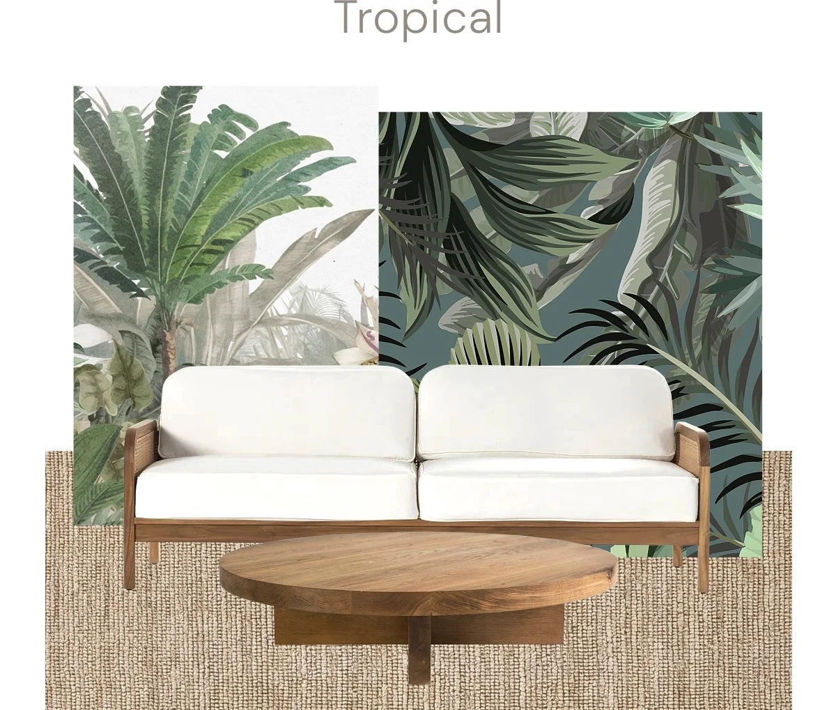 Tropical Interior Wallpaper