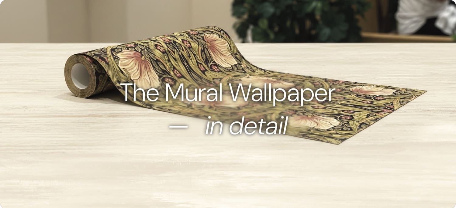 the mural wallpaper in detail