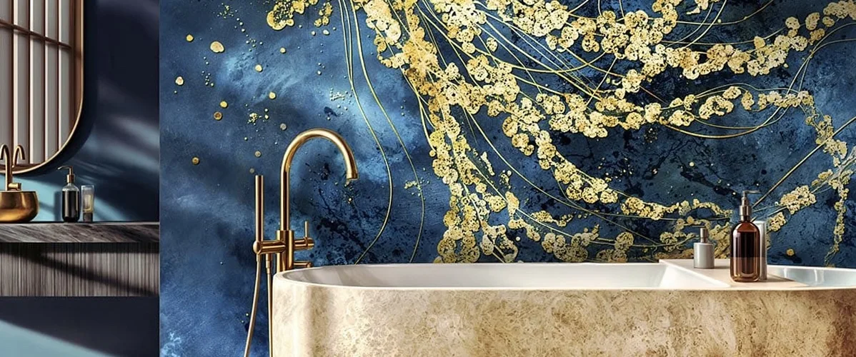 beauty spa ocean blue wallpaper mural