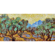 Wild Palace | Olive Trees with Yellow Sky and Sun
