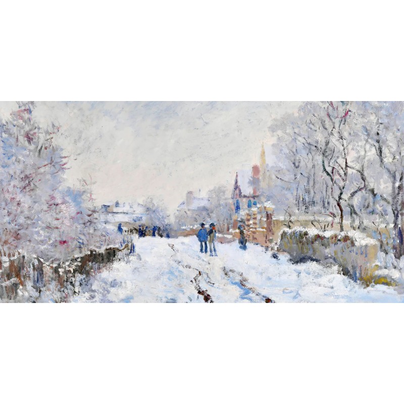 Honpo WP | Snow at Argenteuil – Claude Monet (1875)