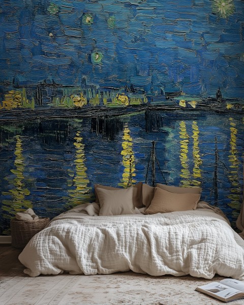 Honpo WP | Starry Night Over the Rhône – Vincent van Gogh (1888)