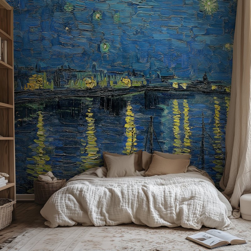 Honpo WP | Starry Night Over the Rhône – Vincent van Gogh (1888)