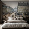 Honpo wp | French Theater Square, Paris – by Camille Pissarro (1898) Vintage Art Wallpaper